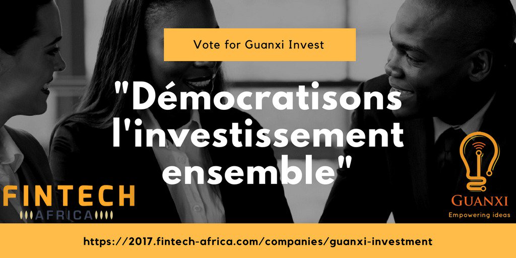 guanxiinvest's tweet photo. Votons pour @guanxiinvest  aux African FinTech Awards 
#Afro_optimiste
#crowdfunding
#Cameroun
https://t.co/OilmIsbgoB https://t.co/EraQwCni3A