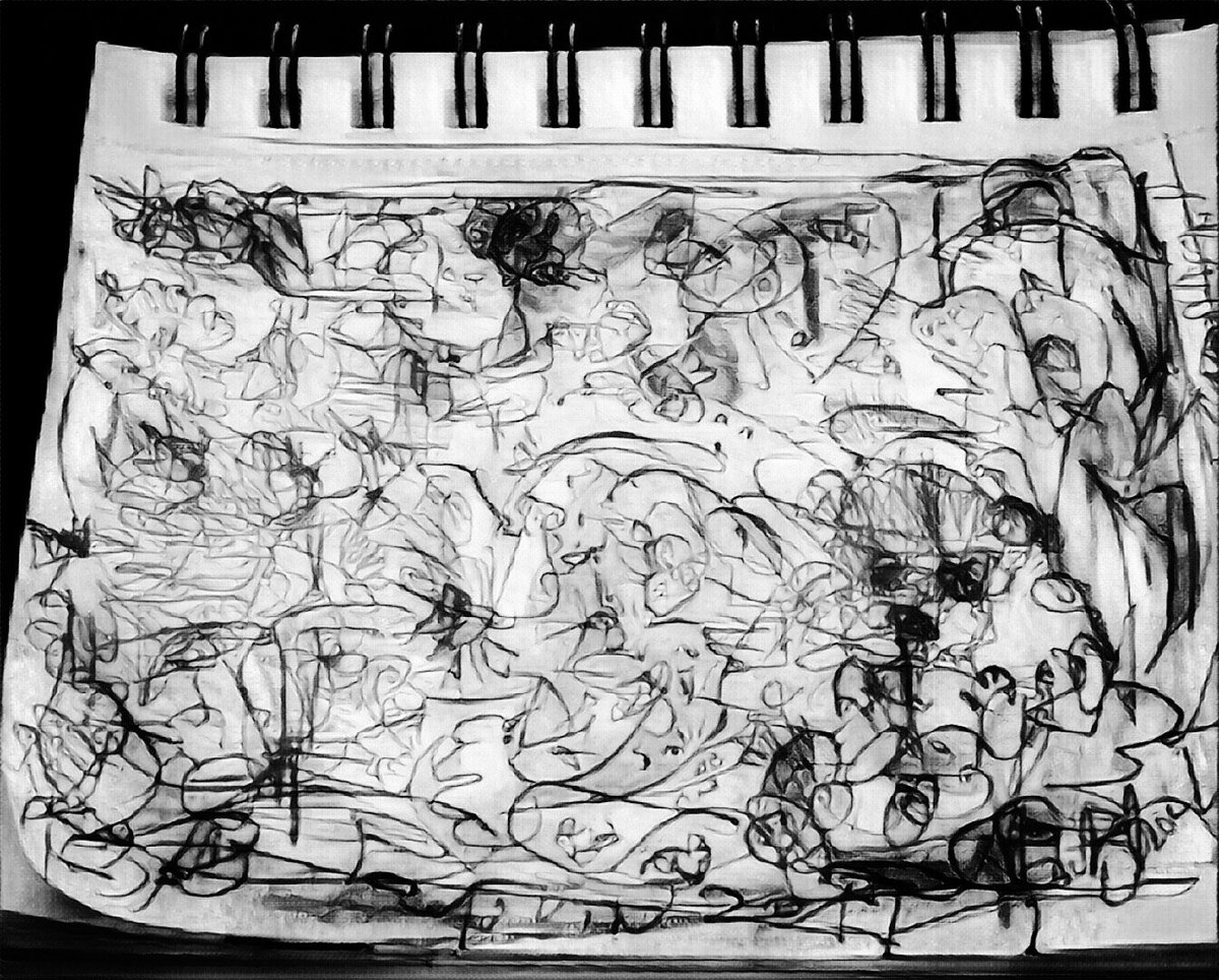 Dark bath  #drawingonpaper#penB&amp;W#mixedmedia #june21st 2017