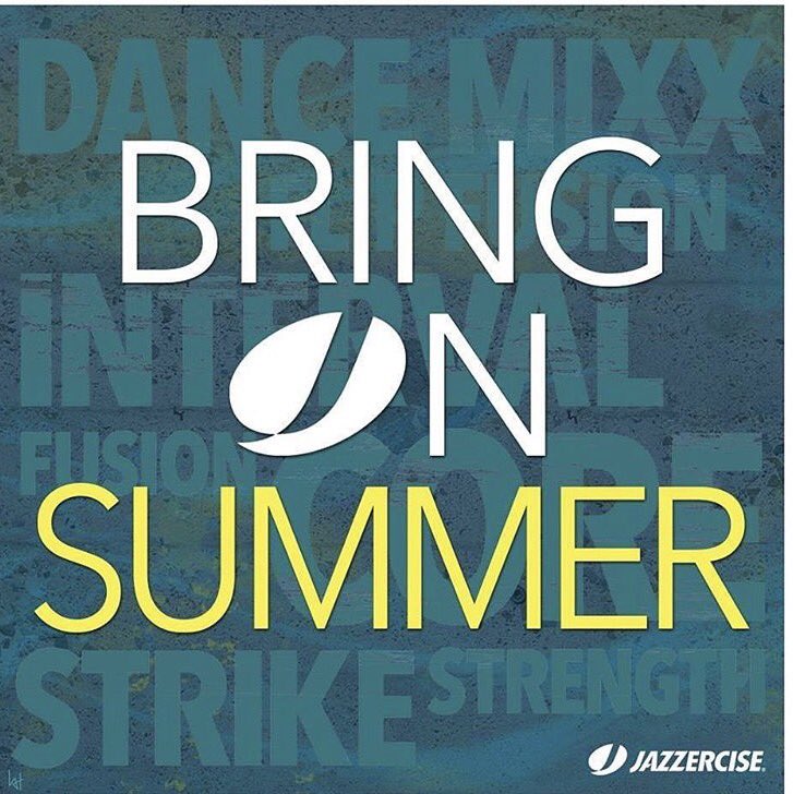 CFJazzercise's tweet photo. How are we celebrating the first day of summer @CFJazzercise? With a #strength30 class-6:30p #firstdayofsummer #30minutes #jazzercisestrong https://t.co/IpVakrD7CN