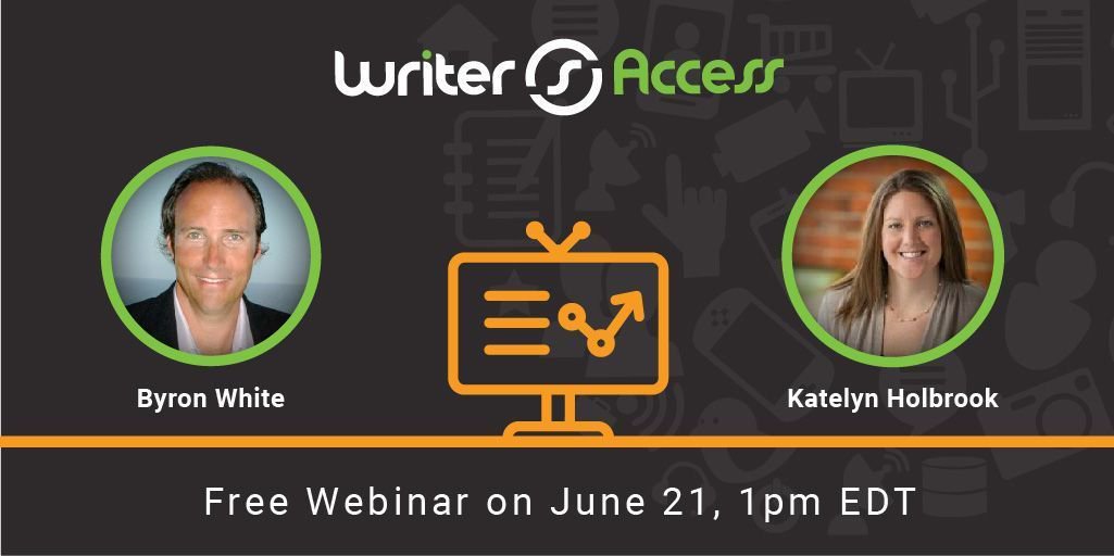WriterAccess's tweet photo. Free webinar TODAY at 1 PM ET; learn how you can get the media to fall in love with you and your wisdom! https://t.co/rY0pNZTc09 https://t.co/1F6fCvd4s7