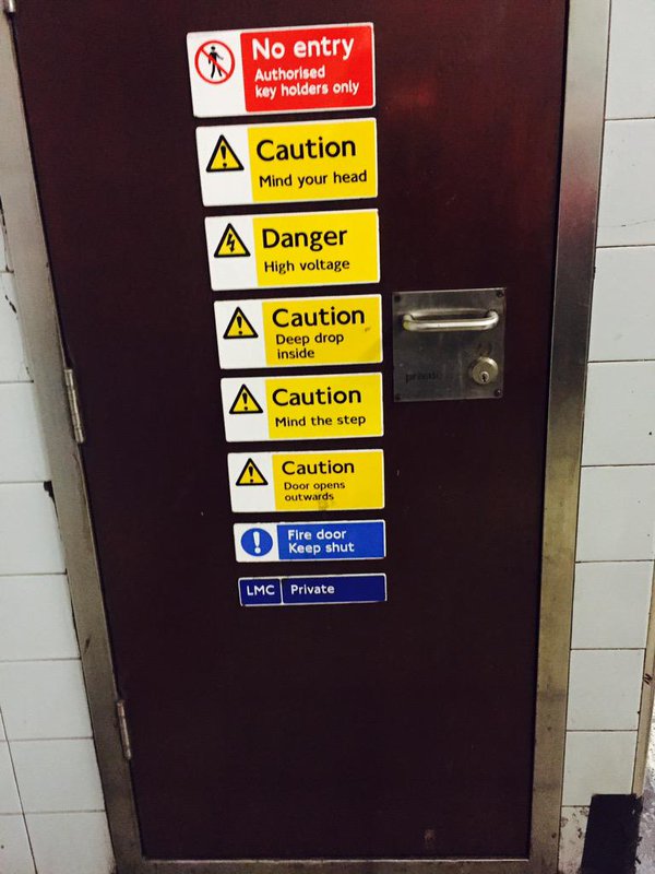 World's most dangerous door discovered at Vauxhall tube.

via @paddyoclery