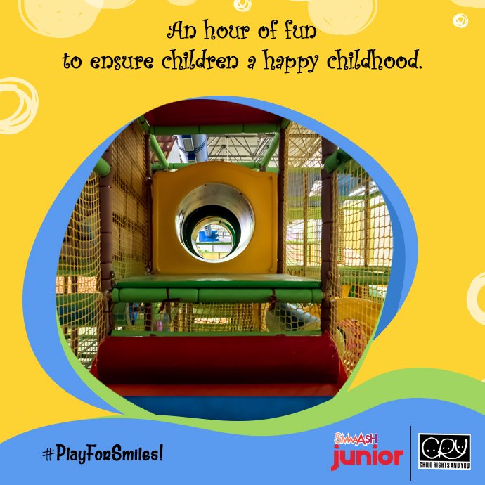 CRYINDIA's tweet photo. You can still do your bit for the children of our country while your little ones have a fun time. @SmaaashLive #CRY #PlayForSmiles https://t.co/UKKNYDS4ir
