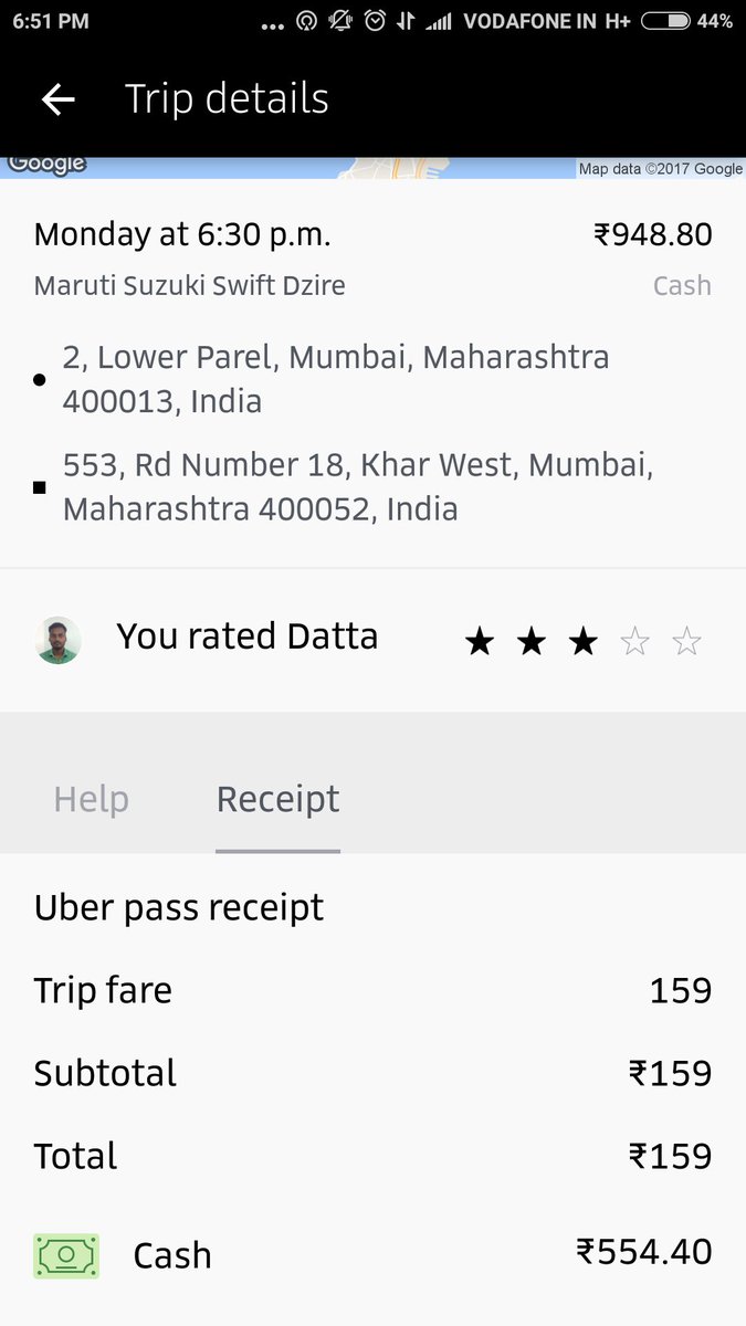 TheSocialVogue's tweet image. I wont succumb under press as I'm unable to take any trips with @Uber_India cus they've debited a surcharge for no rhyme or reason #UberThug