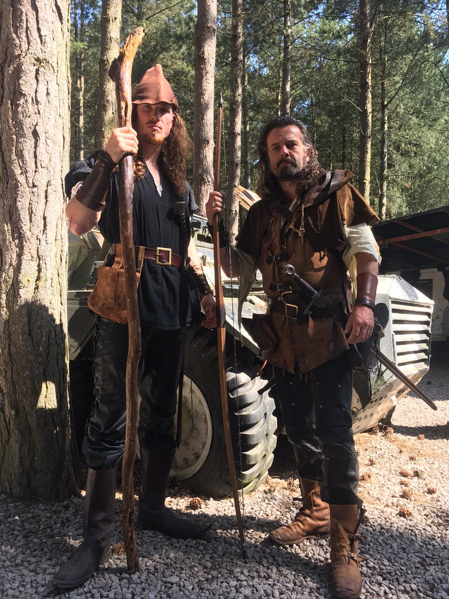 EzekialBone's tweet image. Now we know how the #Crusaders felt. #RobinHood &amp;amp; #LittleJohn bake in the heat filming for US 'Booze Traveller' #SherwoodForest #LoveNotts