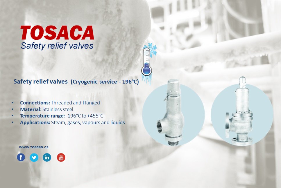 TosacaSA's tweet photo. #Cryogenic valves can operate at -196°C. #SafetyValve #StainlessSteel #ValvulaCriogenica #ValvulaDeSeguridad #Tosaca #AceroInoxidable https://t.co/f6E93jj3XC