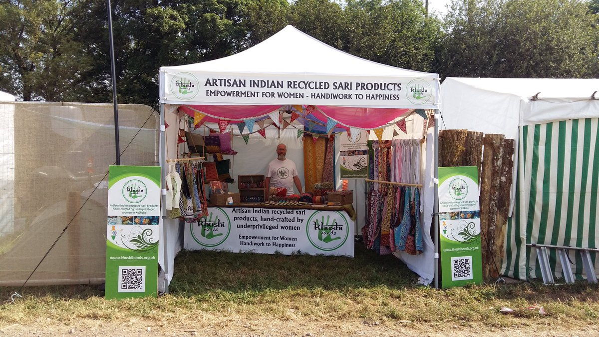 Our stall looks stunning! Come and find us on the circus field #KhushiGlasto2017