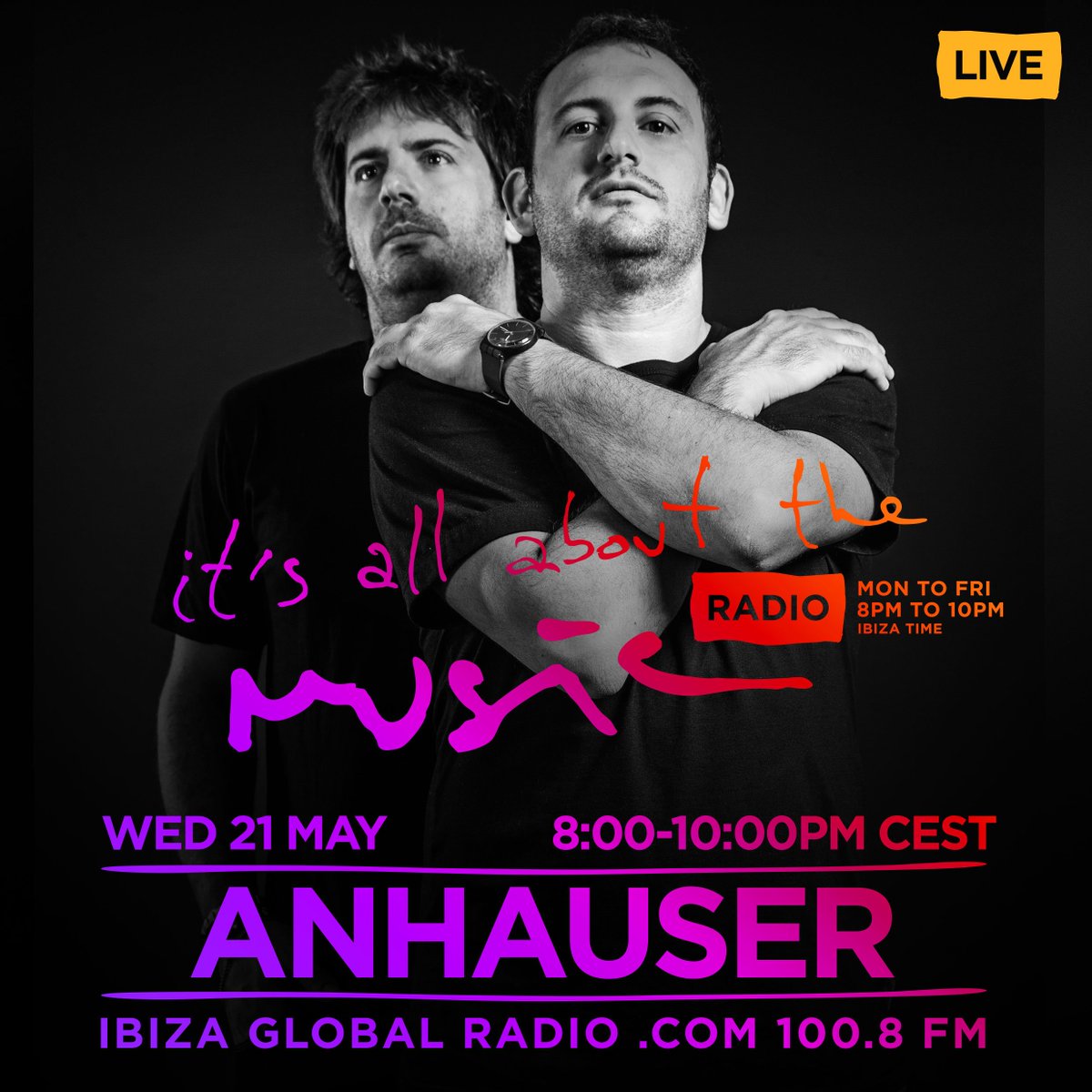 ibizaradio's tweet photo. -> @anhauserworld tonight at @aboutmusicradio! https://t.co/PQXRZOFP6R