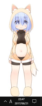 キツネとうさぎもボテ対応にしてみたり。
それとランドセル修正+前髪1種類追加。

牛の孕んでないverも作る予定です。 