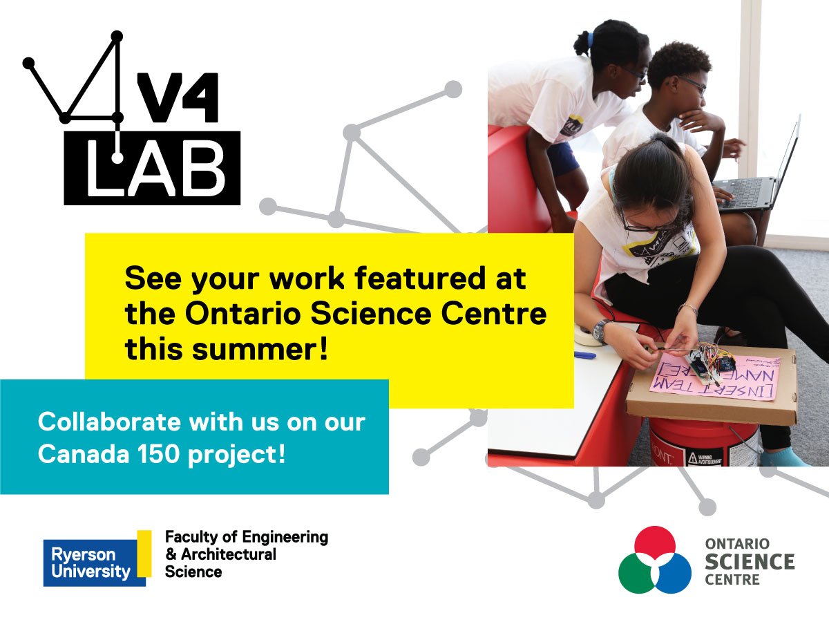 RU_V4Lab's tweet photo. Wouldn't it be sweet to see your kid's collaborative #tech + #art project featured at @OntScienceCtr? 😎 Learn more: https://t.co/Awj6JUofmP https://t.co/3pQDUxwel4