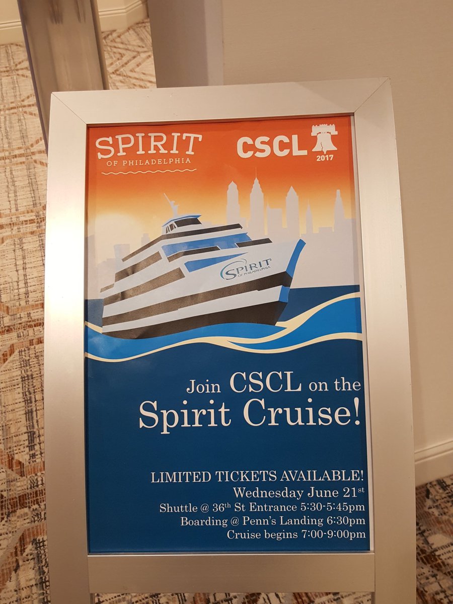 CSCL2017's tweet image. Cruise tickets are still available for tonight! Get them while they&apos;re hot! #CSCL2017