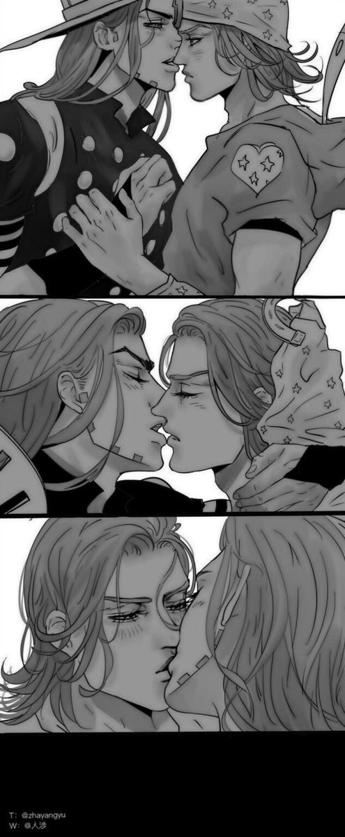 YU_gyjo's tweet photo. I want to draw Johnny&amp;Gyro's black-and-white short fan comic like page3's style.🤔 https://t.co/tETtbKDfj9