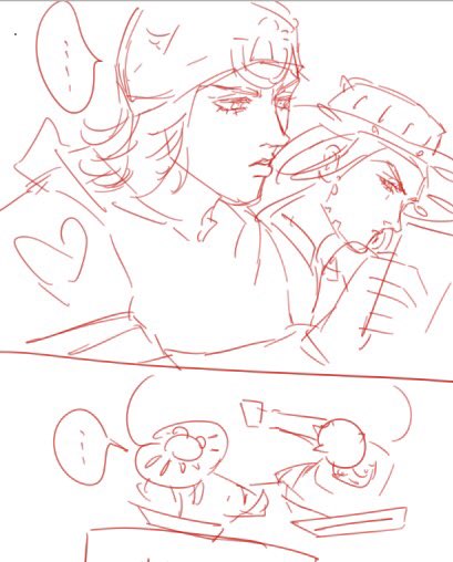 YU_gyjo's tweet photo. I want to draw Johnny&amp;Gyro's black-and-white short fan comic like page3's style.🤔 https://t.co/tETtbKDfj9