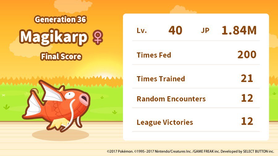 fatfatorange's tweet photo. Magikarp reached its
max level! Whooeeee! #Magikarp https://t.co/2PQLJbrOGK https://t.co/ij2pQnoLLV