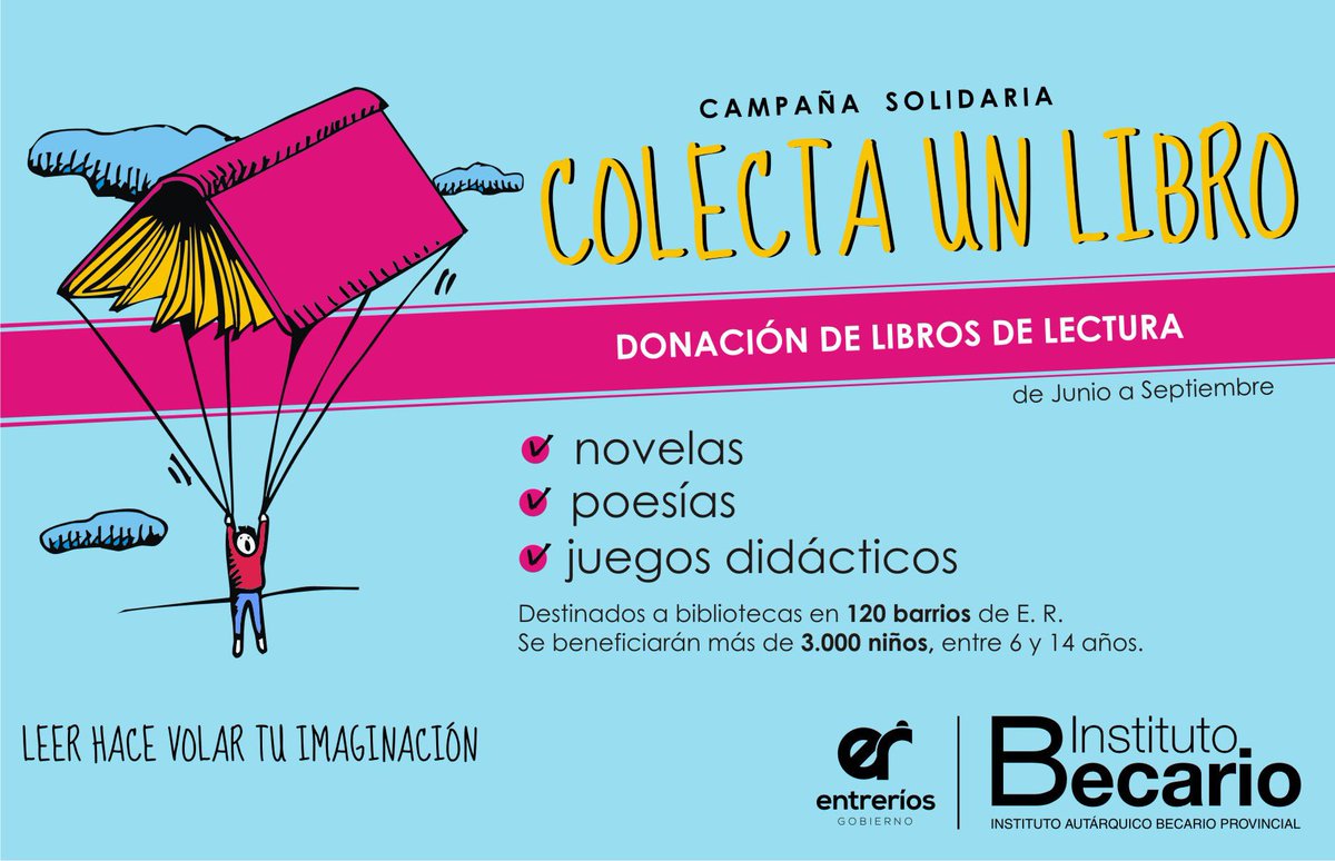 MaydaCresto's tweet photo. #CampañaSolidaria #ColectaunLibro #EducandoenMovimiento #MásOportunidades @maurourribarri https://t.co/kHojKmdleB