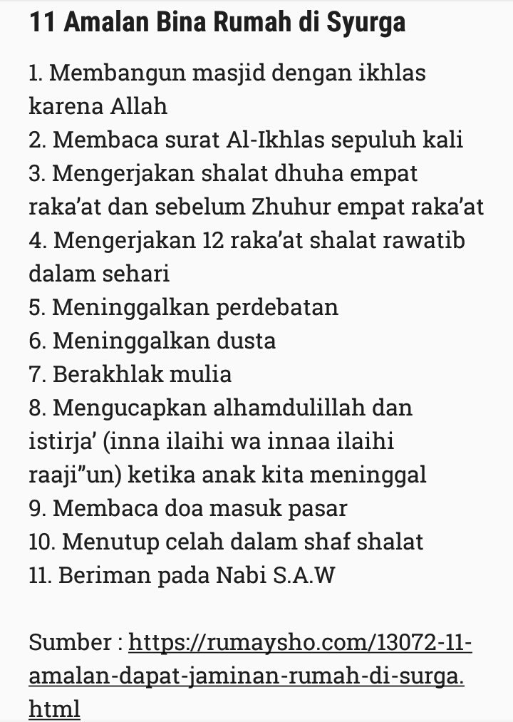 amalmnop's tweet photo. Ramai berlumba-lumba hendak beli hartanah di usia muda.
Tapi jangan lupa untuk persiapkan juga rumah di syurga yang abadi. https://t.co/RxBAPCZawq