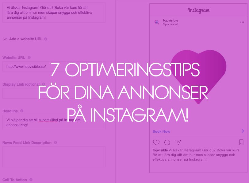 TopVisible's tweet photo. BOOM! 7 optimeringstips till dina Insta-annonser! đ Kolla lĂ€nken: https://t.co/iPfAXPMHA9 #Instagram #socialmedia #TopVisible https://t.co/Jd6lTQHbOI