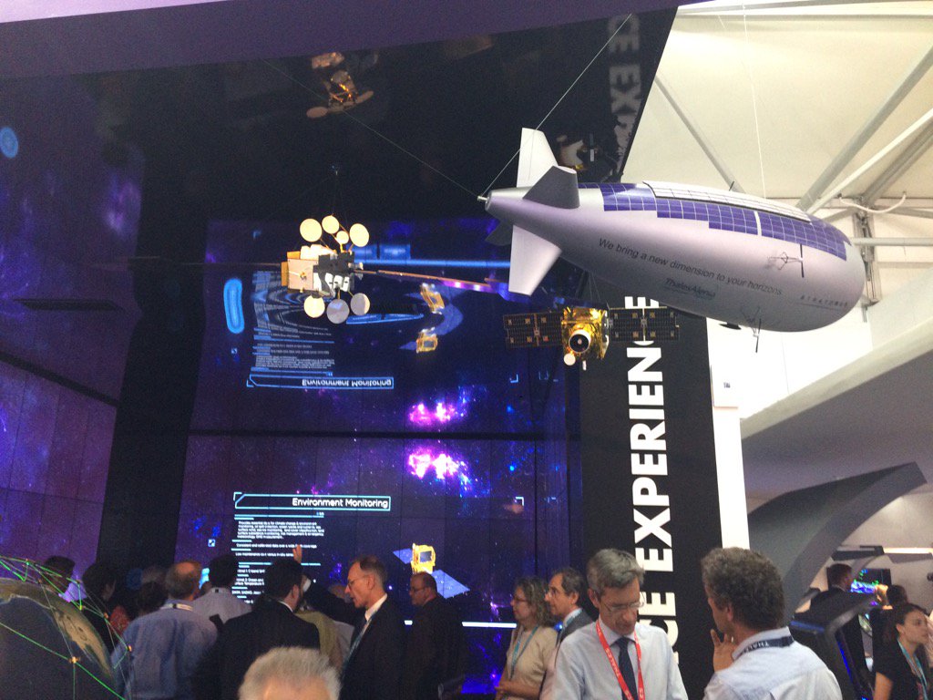 Safecluster_Sat's tweet photo. #stratobus balloon HAPS on  @Thales_Alenia_S booth #ParisAirShow2017
@Safe_Cluster https://t.co/R0Og3PpY3W