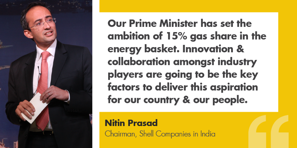 Shell_India's tweet photo. .@nitin_prasad_ talking about the importance of innovation &amp; collaboration to achieve India’s energy needs #ShellLNGOutlook @Gas4India https://t.co/hGT396l7W0