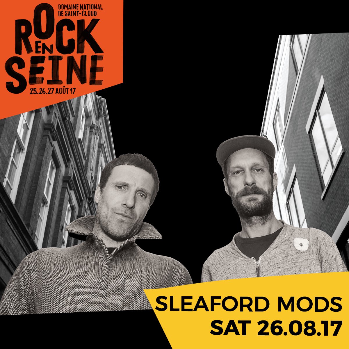 sleafordmods's tweet image. Back in Paris. @rockenseine On Sale now.