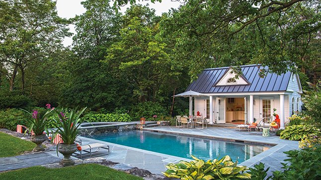 À l’origine conçus pour contenir l’équipement de la piscine, certains pavillons sont beaucoup plus élaborés! bit.ly/29d8Dpr