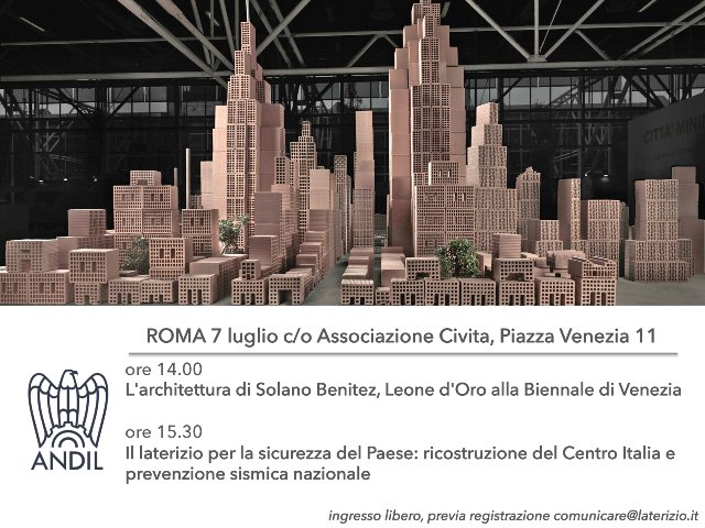 Laterizio's tweet photo. A Roma, il 7 luglio gli eventi pubblici 2017 di #ANDIL &amp; #FCCL - #ARCHITETTURA, Sicurezza Sismica, #CasaItalia https://t.co/H4Q4eQICeb https://t.co/FuHtw1dh01