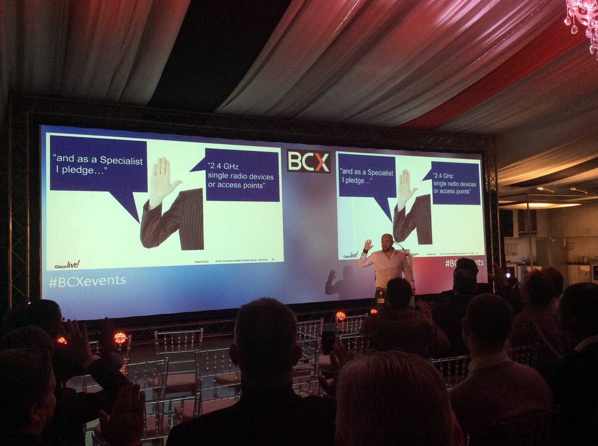 jaco_maass's tweet photo. And so we all pledge never to buy 2.4 GHz access point! Here is the proof #BCXevents https://t.co/5bzfMeUciw