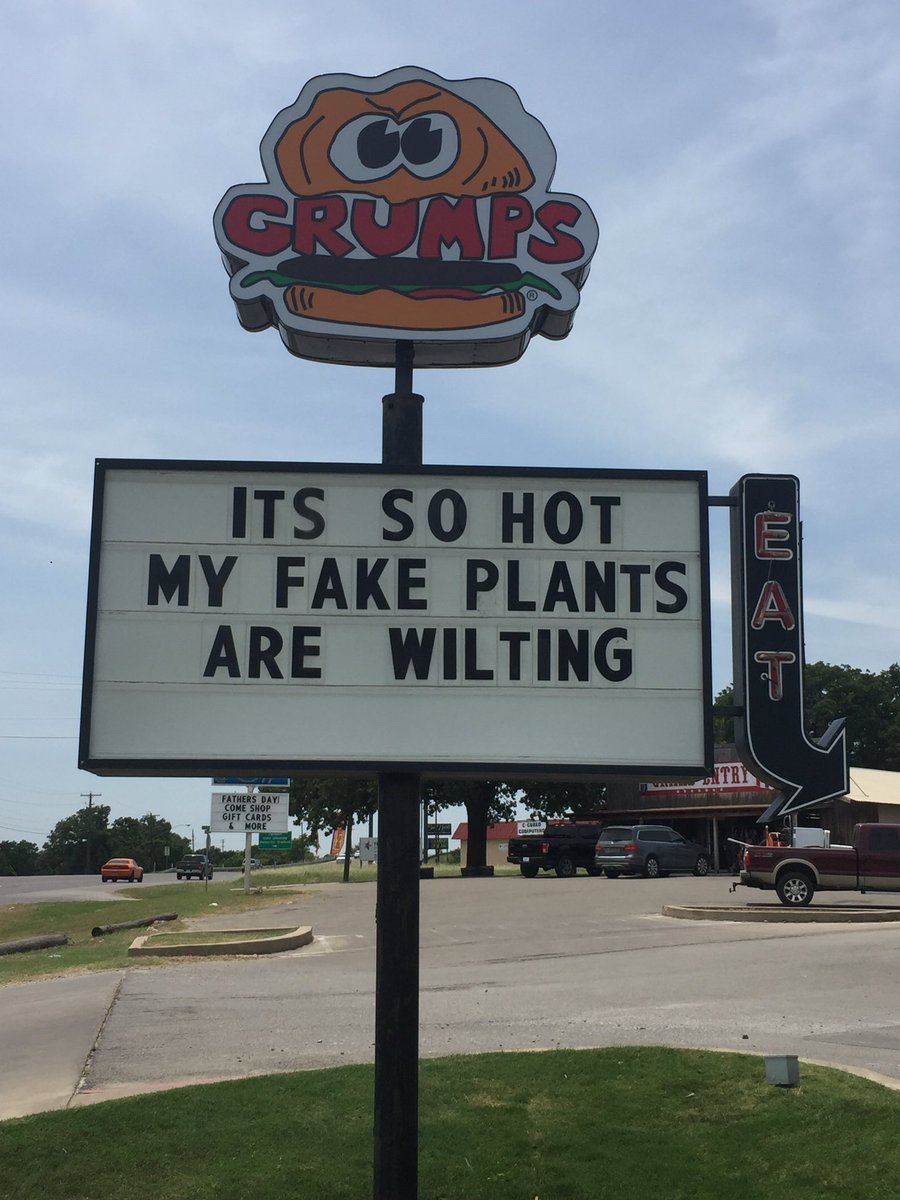 Texas heat- here we go!! #itshot #grumpstexas #grumpsburgers <a href="/wfaaweather/">Pete Delkus</a>