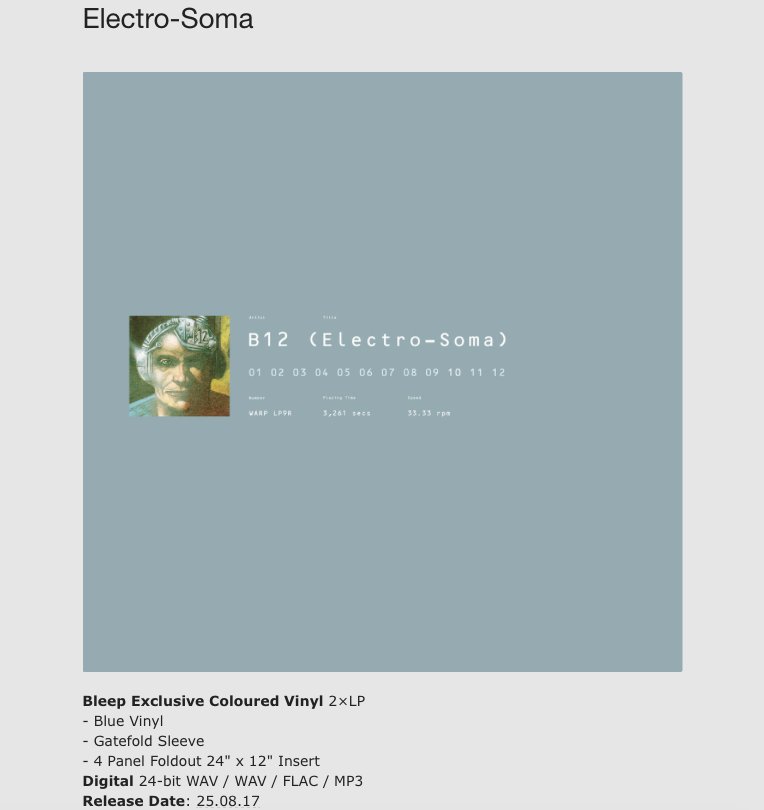 alshadowdancer's tweet photo. YEEEEEEEEEEEEEERRRRS! @B12Records 's debut LP reissued on coloured vinyl, @bleep exclusive :) FAO @PaulSDMCR https://t.co/n0FdhCQXYO