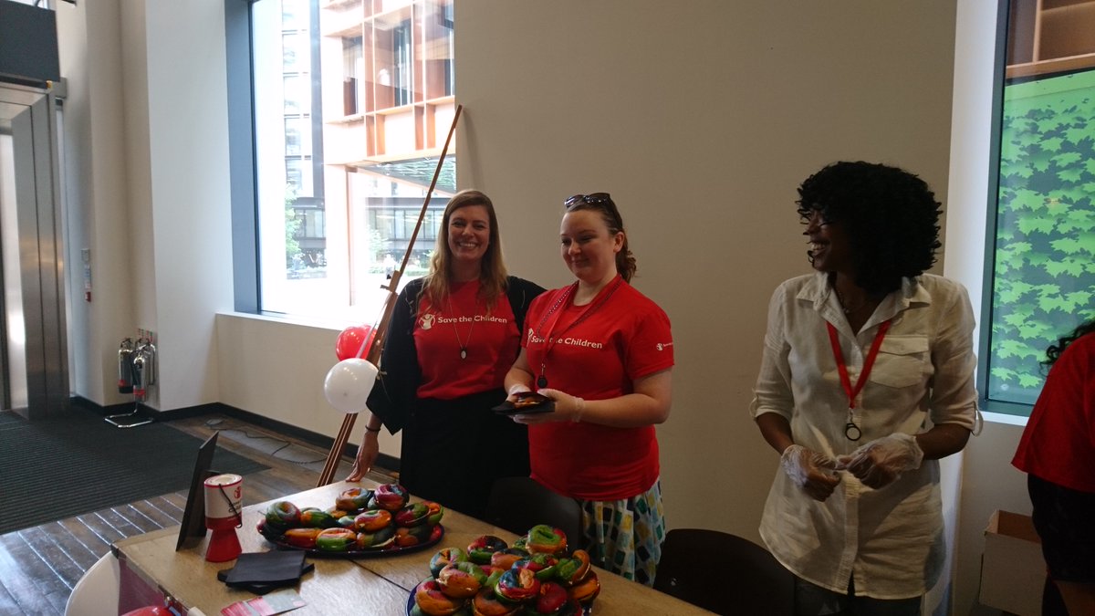 H4BEurope's tweet photo. Our Bright Bagel Breakfast this morning, benefitting @SavetheChildren   We sold out in 1 hour! Thanks, HKX colleagues. 
#HHandYou https://t.co/YUKeSN4rK2
