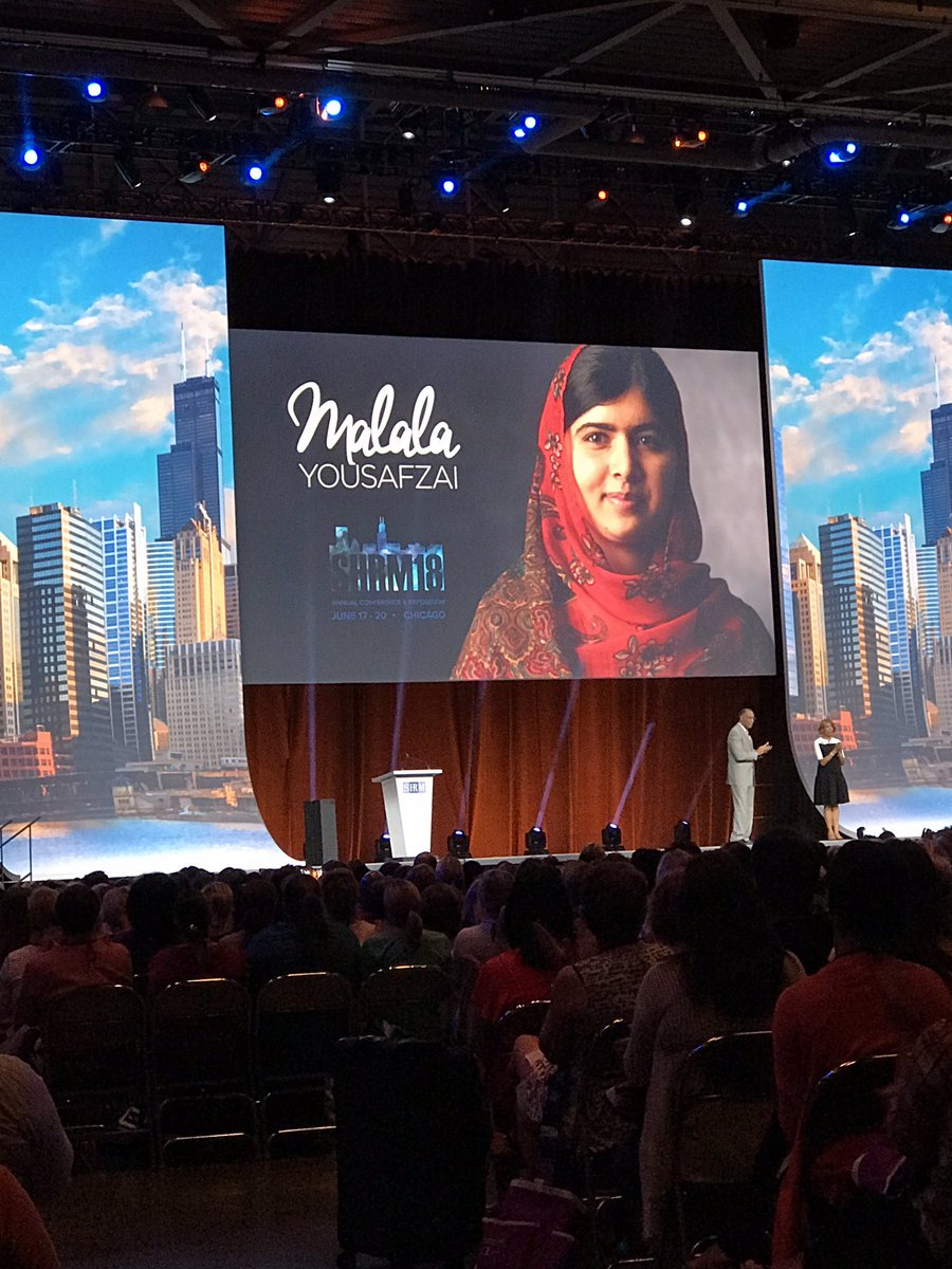 SHRM's tweet photo. Hey #HR and #SHRM we are so honored to announce that @malalafunds Malala Yousafzai will be a keynoter at #SHRM18 #SHRM17 https://t.co/q6N4xneWIy