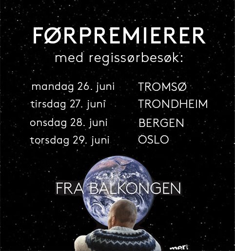 merfilm's tweet photo. Møt Ole Giæver og se #FraBalkongen på disse førpremierene neste uke! Billetter i salg nå! https://t.co/VJm8MMzZGe