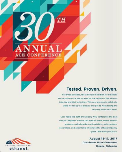 ACEethanol's tweet photo. Attending #FEW17? Don't miss out on another great industry event in August! Register online or visit booth #605! https://t.co/6NA2ekxDC8 https://t.co/gToPuoxDRQ