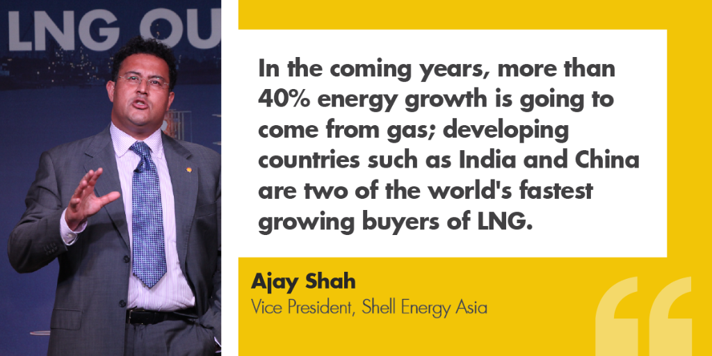 Shell_India's tweet photo. Ajay Shah VP, Shell Energy Asia outlining the prominent role of gas in meeting the growing energy demand. #ShellLNGOutlook @Gas4India https://t.co/Mg1oAQ4rrc