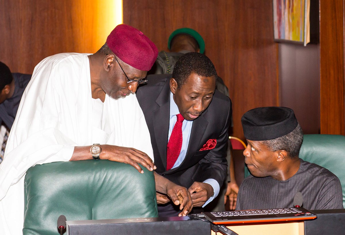 Photos: Today's #FECMeeting at the Council Chamber, State House, Abuja.