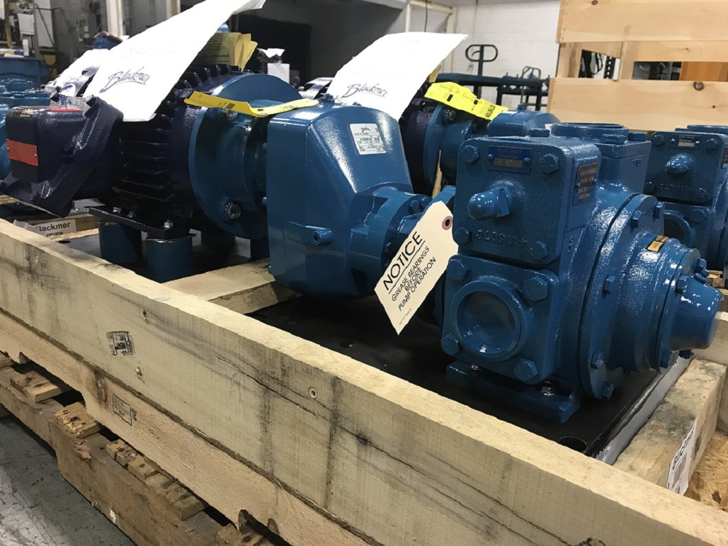 BaseTekLLC's tweet image. Blackmer vane pump model GNX2.5 pumps mounted
on BaseTek PoxyBases heading out to war! #pump #pumpbases