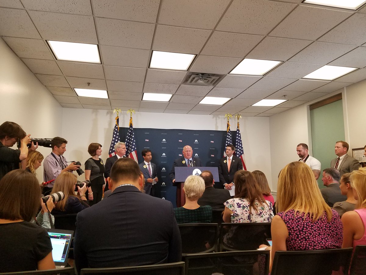 CongressmanGT's tweet photo. Speaking about #CTE bill at @HouseGOP leadership press conference. All Americans deserve a good paying job. #WhyCTE #LearntoEarn https://t.co/NPKlL2USpw