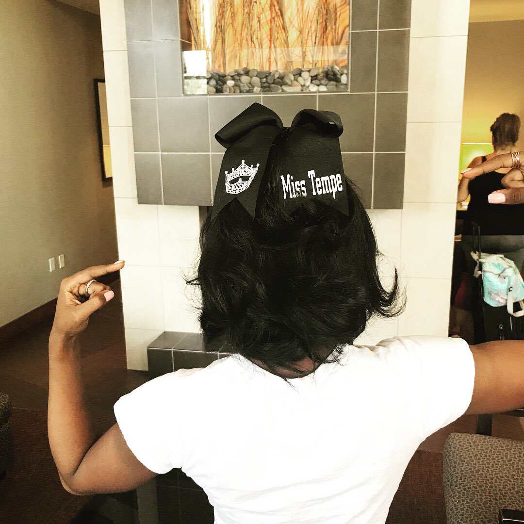 MissTempeAZ's tweet photo. Thanks to our lovely sponsors! @glamsquadaz, Hyatt Place Mesa, Tricia Dowman and "Bow Sam"@missazorg https://t.co/Kxc2IWEnez