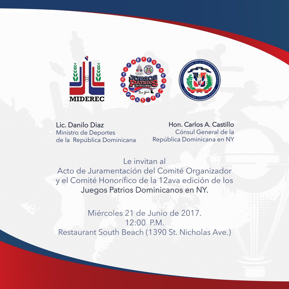 vicentememjia's tweet photo. A favor de los X11 Juegos Patrios Dominicanos en New York https://t.co/SySN67ZpbY