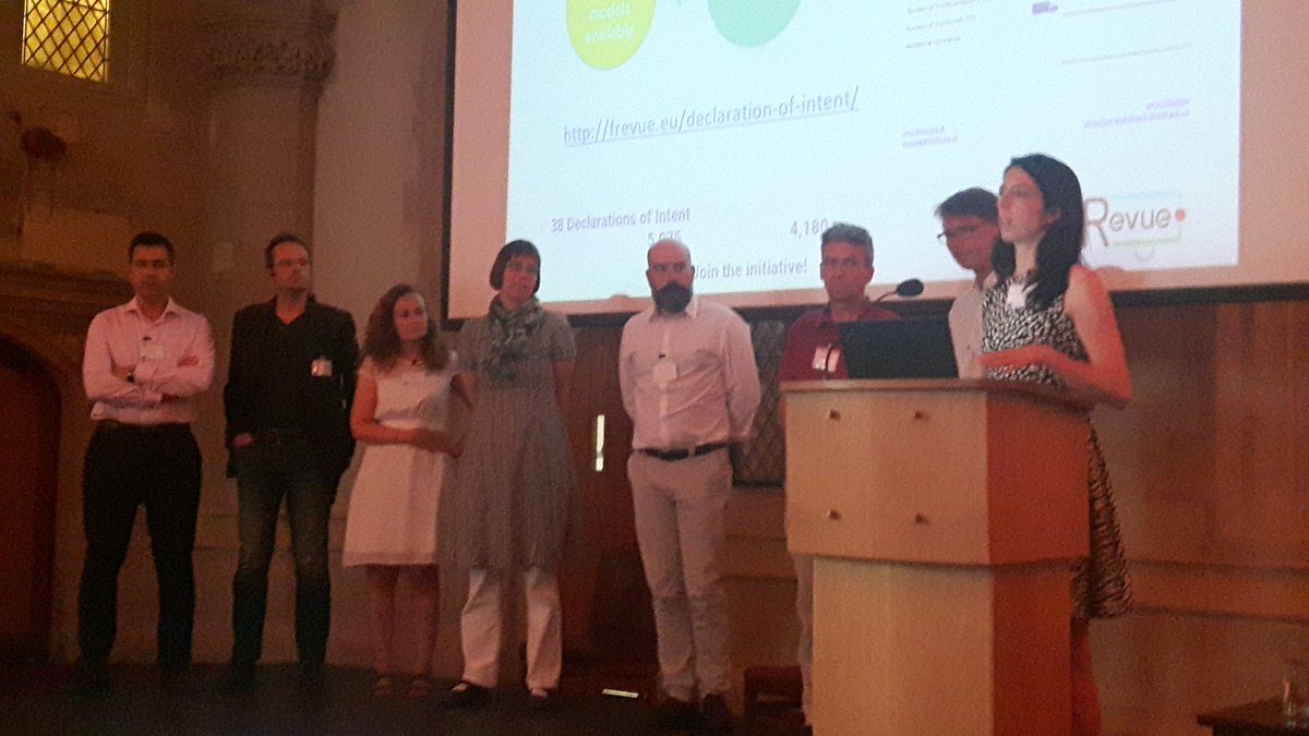 FREVUE_project's tweet photo. All 8 #FREVUE cities on stage for the #FREVUEConf. Thank you for the great work! https://t.co/STQ8WIKB7Z