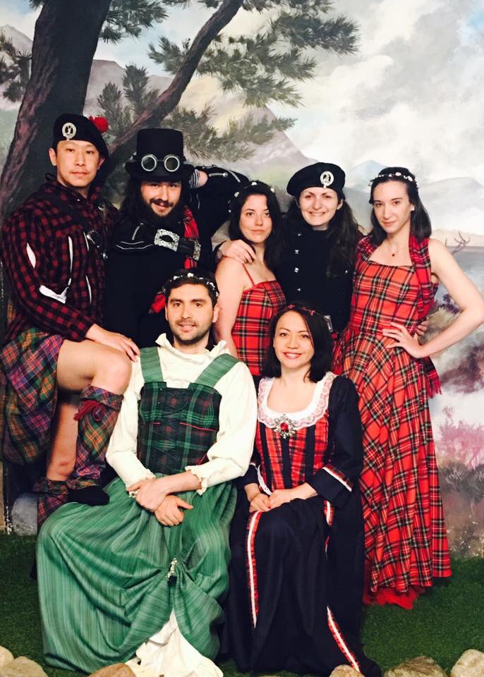 goldbroscorp's tweet photo. Staff playing around in our Tartan Weaving Mill on Castlehill at the Scottish Photo Experience. @RoyalMileEdin https://t.co/C3cmOHWURZ