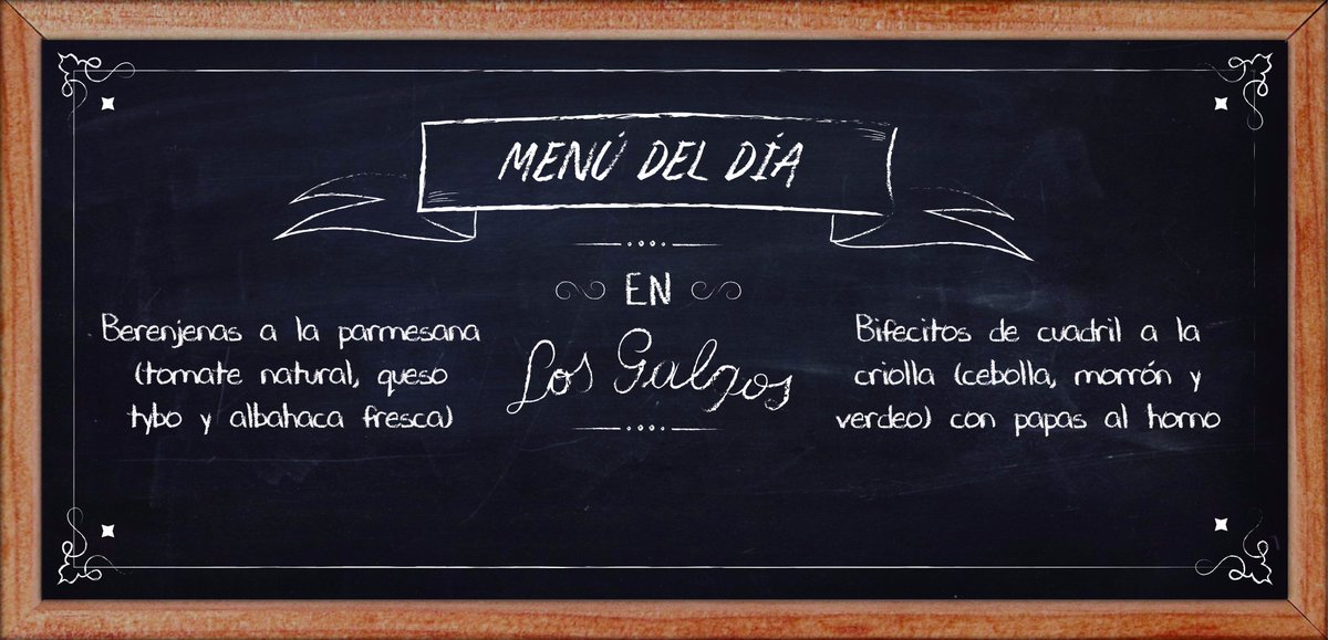 🍴 [AHORA EN LOS GALGOS] 🍴
#MenúDelDía #BuenMiércoles