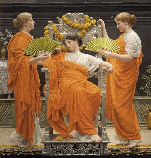 stayparisi's tweet photo. Shout out to anyone suffering in the heat! Midsummer by Albert Moore from @Russell_Cotes currently on display @YorkArtGallery #fansplease https://t.co/VirnJiiBrl