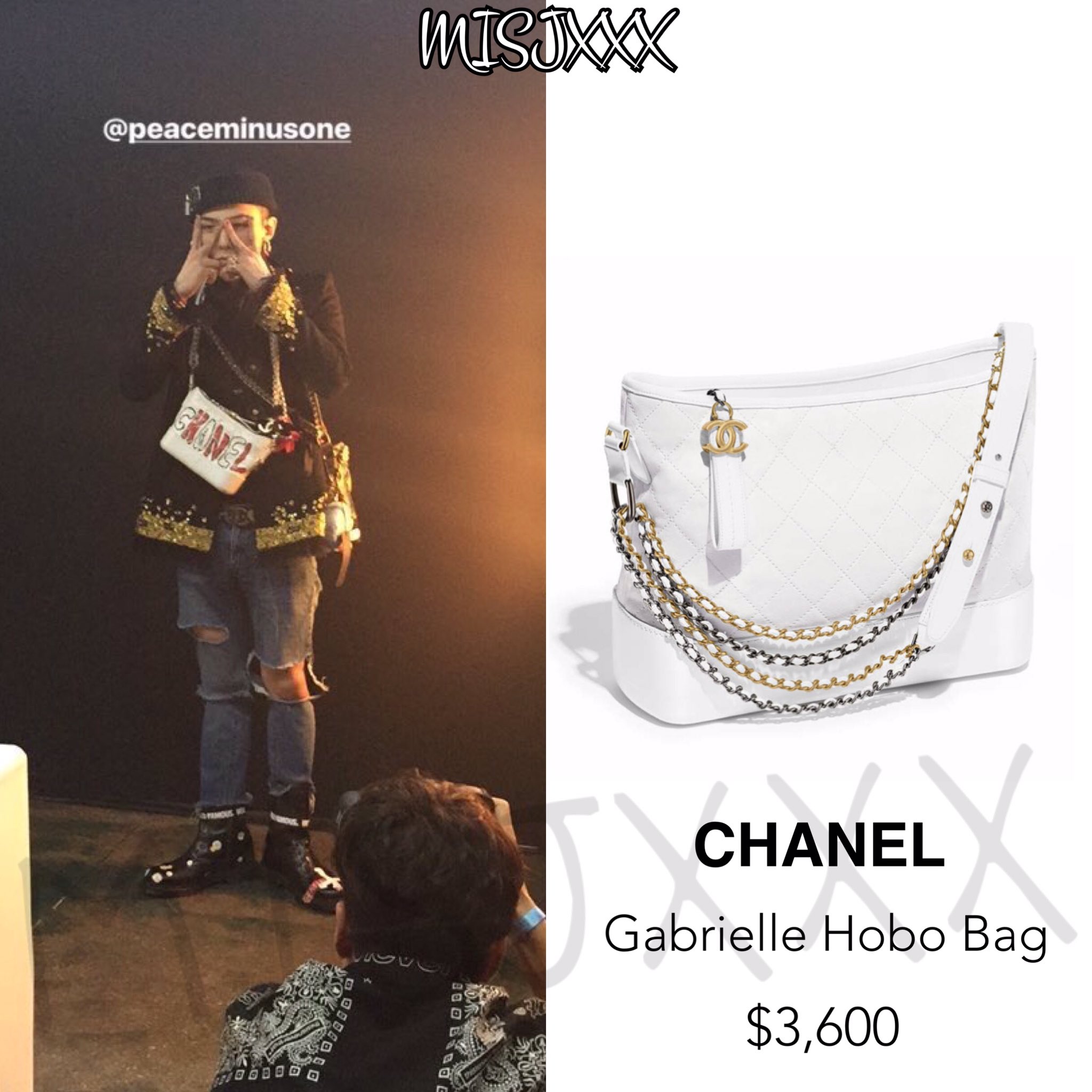 GDSTYLE on X: #GDStyle 👉#Chanel Gabrielle Hobo Bag.($3,600) Q💕#gdragon # gd  / X