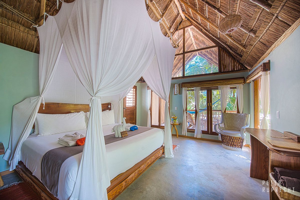 Garden Palapa: Enjoy these garden view suites with 16-foot vaulted palapa ceiling. #ahautulum #tulum
