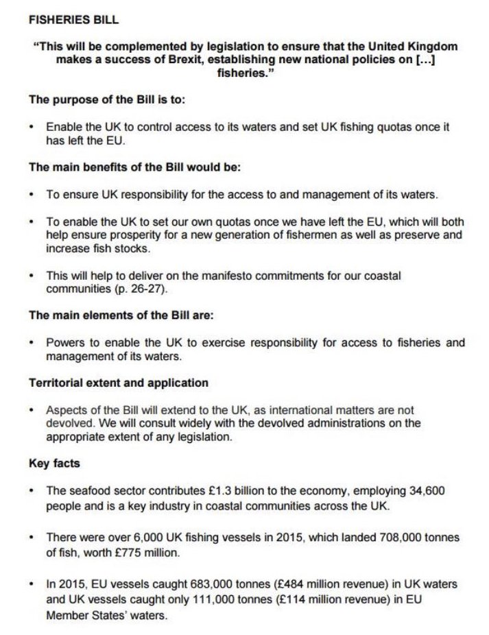 Outline of the bill which recognises importance of fisheries to Scotland: