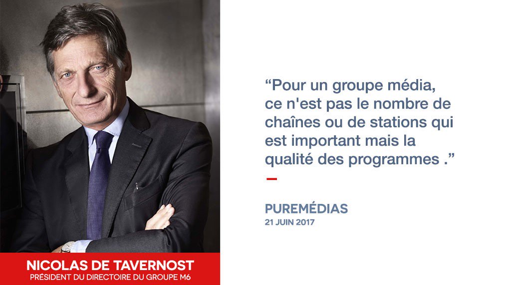 M6Groupe's tweet photo. Succès pour @M6, élue chaîne préférée des Français ! #TVNOTES2017 Retrouvez l'interview de Nicolas de Tavernost ▶️https://t.co/3sinvHtlrt https://t.co/j573fyLEyX