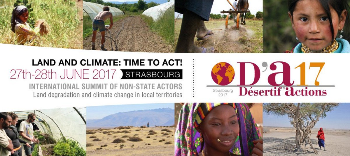 uclg_org's tweet photo. 28-29 juin se tient à @strasbourg le sommet international #DesertifActions. Les #CollTerr agissent pour la terre et le climat! #Local4Action https://t.co/AK8GnhiCuU