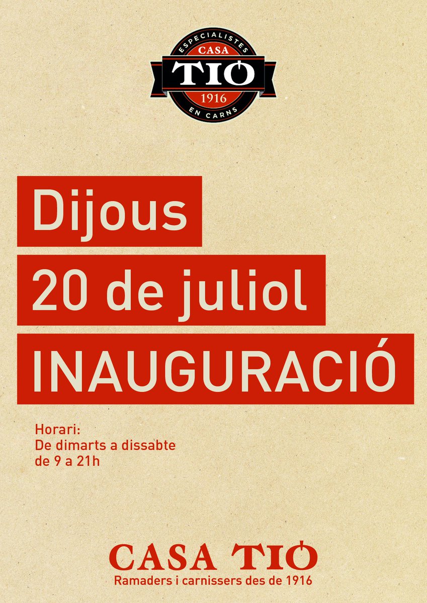 CASA_TIO's tweet photo. Obrim NOVA BOTIGA @CASA_TIO al CENTRE COMERCIAL SANT JORDI  de L'ATMETLLA! 
#Novetats #Inauguració #NovaBotiga https://t.co/VGWjmNm1hL