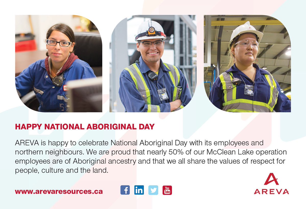 oranocanada's tweet image. Celebrating #AboriginalDay Proud that nearly 50% of our employees at our #McCleanLake site are #Aboriginal