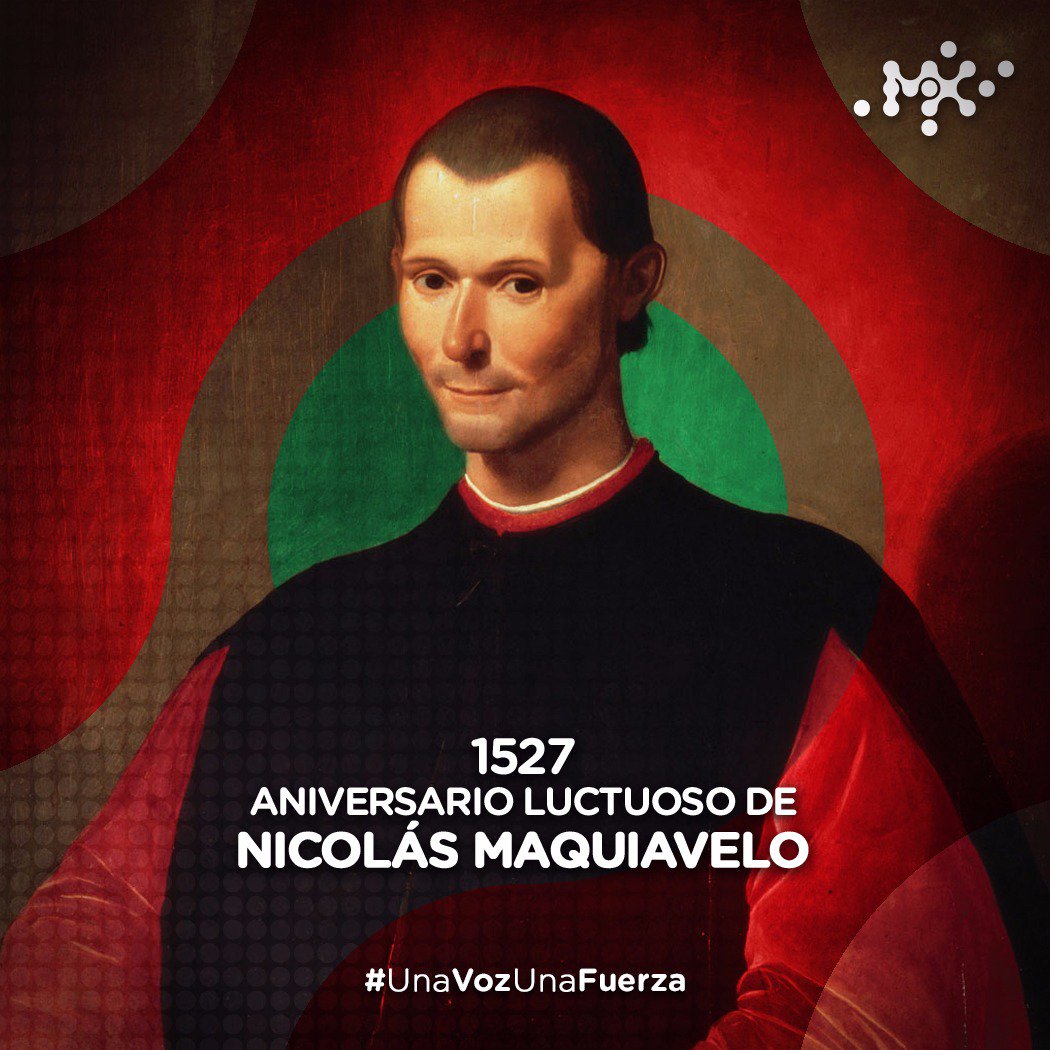 MovPRImxOficial's tweet photo. "No puede haber grandes dificultades donde abunda la buena voluntad". Nicolás Maquiavelo en su aniversario luctuoso. https://t.co/3PSjgwsoaP
